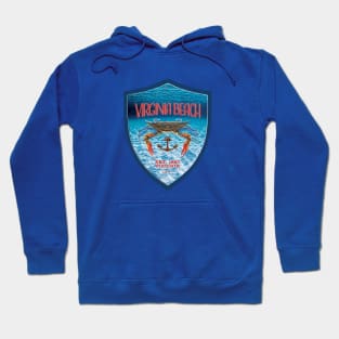 Virginia Beach, Virginia, Swimming Blue Crab Hoodie